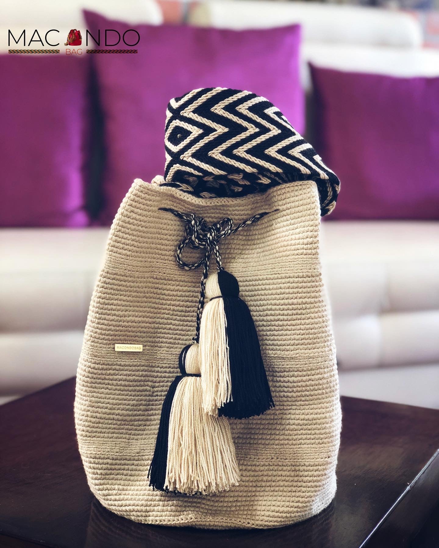 Mochilas fashion wayuu colores pasteles